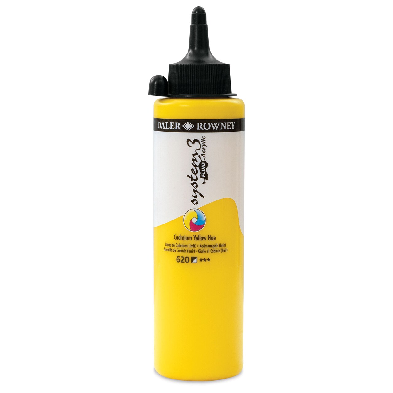Daler-Rowney System3 Fluid Acrylic - Cadmium Yellow Hue, 250 ml
